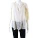 Pre-ownedRebecca Taylor Womens Embroidered Silk Blouse Cream Size 8