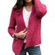 Jocestyle Long Sleeve Women Fleece Coat Cardigan Sweater Winter Jacket (Rose XL)