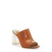 Louise et Cie Lillia2 Slip-on Block Heel Leather Mules WARM CARMEL (7.5, WARM CARMEL)