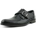 Amali Men's Monk Strap Lazio Buckle Slip on Cap Toe Oxford Dress Shoe Black Size 14