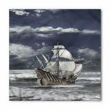 Landscape Bandana, Caribbean Pirates Ship, Unisex Head and Neck Tie, by Ambesonne