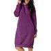 UKAP Long Sleeve Hooded Pockets Tunic Dress For Ladies Pullover Hoodie Dress Tunic Sweatshirt Womens Long Sleeve Solid Color Tops Dress