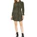 Allegra K Women's Lapel Long Sleeve Button Down Shirt Dress with Belt