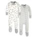 Burt's Bees Baby Organic Cotton Baby Boys or Baby Girls Zip Front Footed Pajamas, 2-Pack