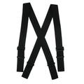 Men's Big & Tall Elastic Ergonomic Support Suspenders with Hook & Loop Ends, Black, Elastic By CTM