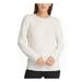 DKNY Womens Ivory Embellished Long Sleeve Crew Neck T-Shirt Sweater Size XL