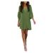 Mnycxen Women Summer Tunic Dress V Neck Casual Loose Flowy Swing Shift Dresses