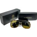 Versace VE2173-139173 Aviator Women's Havana Frame Brown Lens Sunglasses NWT