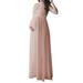 UKAP Maternity Dress Chiffon Pregnant Dresses Loose Swing Casual Maxi Dress Women Pregnancy Baby Shower Photoshoot