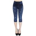 Women's Floral Print Capri Casual 3/4 Leggings Jeggings Pants