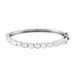 Shop LC 925 Sterling Silver White Polki Diamond Bangle Cuff Bracelet Size 6.75" Ct 1.6