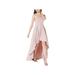 SPEECHLESS Womens Pink Sleeveless Strapless Maxi Hi-Lo Party Dress Size 5