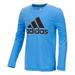 Adidas Little Boys Toddler Climalite Long Sleeves T-Shirt Blue Size 2T