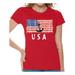 Awkward Styles Anchor USA Women Shirt Red White and Blue American Flag T shirt for Women United States of America Vintage USA Women Tshirt Stripes and Stars USA Flag T-shirt for Women