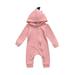 Sunisery Newborn Baby Boy Girl Cartoon Hooded Romper Infant Kids Playsuit Long Sleeve Jumpsuit Outfit Clothes