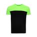 X RAY Men's Soft Stretch Cotton Solid Colorblock Short Sleeve Crewneck Slim Athletic Fit T-Shirt, Fashion Sport Casual Tee for Men, Colorblock Black/Neon Green, Medium