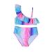 Colisha 2-7Year Baby Kids Girls Bikini Set Swimwear Mermaid Scale Printed Swimming Costumes Children Ruffle Bathing Suit Swimsuit Tankini Sets Beachwear