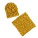 ankishi Women Soft Warm Thick Cable Knitted Hat Scarf Winter Setï¼ŒWinter Warm Knitted Wool Hat Collar Suit Women Soft Thick Knitted Scarf
