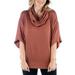 24seven Comfort Apparel Plus Size Oversized Cowl Neck Plus SizeTunic Top