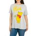 Disney Winnie The Pooh Honey T-Shirt Bear Bees Gray (Women's Plus Size)