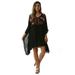 21647-WHITE-M Riviera Sun Dress / Dresses for Women (Black with fringes, Medium)