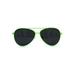 Pop Color Frame Black Lens Tear Drop Pilots Sunglasses Green