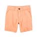 Carter's Boys' Flat Front Canvas Shorts- Orange- 9 Months