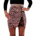 Women Leopard Zipper Pencil Skirt Autumn Ladies Casual Fashion High Waist Mini Skirts Nightclub Streetwear