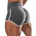 Sexy Dance 1 or 2 Pack Womens Plus Size Scrunch Booty Shorts Butt Lifting High Waist Activewear Yoga Ruched Shorts Leggings Clubwear Hot Shorts