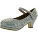 Dana 58K Little Girls Rhinestone Heel Platform Dress Pumps