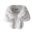 Women's Fur Coat Lady Cape Daily Wear Bridal Women's Luxury Party Faux Fox Fur Long Shawl Cloak Cape for Winter