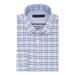 TOMMY HILFIGER Mens Blue Check Collared Classic Fit Stretch Dress Shirt M 15- 34/35