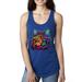 If You're Nice I Might Let You Live With Me Colorful Cat Animal Lover Ladies Racerback Tank Top, Royal, Medium