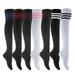 Lovely Annie Women's 6 Pairs Over-the-Knee Thigh High Knee High Cotton Socks Size 6-9 Assorted Color