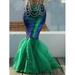 Women Princess Mermaid Cosplay Costume Party Sequins Dresses Fish Tail Skirt