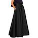 ZANZEA Women Collect Waist A-Line Holiday Long Dress Solid Party Bohemian Maxi Skirt