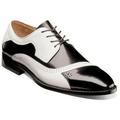 Stay Adams Paxton Modified Cap Toe Oxford Dress Shoes Black White 25467-111