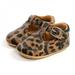 SweetCandy Lovely Baby PU Leather Shoes Toddler Boy Leopard Non-slip Soft Sole First Walking Spring And Autumn New