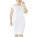 MAWCLOS Plus Size Dress Womens Comfort Soft Lightweight Dress Crew Neck Elegant Dresses Oversize Mesh Spilicing Dress