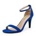 DREAM PAIRS Women's Fashion Ankle Strap Stilettos Sandals Open Toe Dress Heel Sandals JENNER_N ROYAL/BLUE Size 7