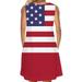 QunButy American Flag Tank Top Dress Women July 4th Sleeveless Summer Dresses Independence Beach Sundress T-Shirts Dress