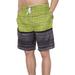 LELINTA Mens Swim Trunks Beach Board Shorts Bathing and Swimming Trunks for the Big And Tall Man with Elastic Waist Drawstring, Green/ Blue