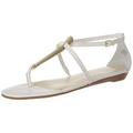 Nine West Womens Weslie Leather Split Toe Casual T-Strap Sandals