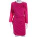 Black Halo Womens Moss 3/4 Sleeve Mini Sheath Dress Pink Size 16