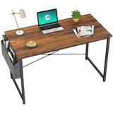 Cubiker Computer Desk 40 inch Home Office Writing Study Desk, Modern Simple Style Laptop Table with Storage Bag, Deep Brown
