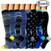 Compression Socks (8 Pairs) for Women & Men 15-20mmHg - Best Medical,Running,Nursing,Hiking,Recovery & Flight Socks