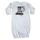 Inktastic Diabetes Awareness I Wear Gray For My Grandpa Newborn Layette Unisex