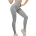 Womens Solid Full-length Bottom Yoga Pants Tummy Control Leggings Workout Stretch Jogger Leggings Active Wear Sport Wear Lounge Wear