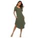 Women's Nightshirt Short Sleeve Plus Size Nightgown V-Neck Sleepwear Pajama Dress S-XXL