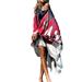 UKAP Women Floral Kaftans Maxi Dresses for Ladies Caftans Long Maxi Dress Kimono Cover-Up Dress Summer Beachwear Caftan
